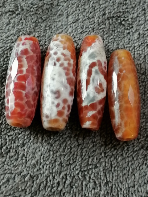 古玩雜項多棱瑪瑙珠拍賣，當前價格158元