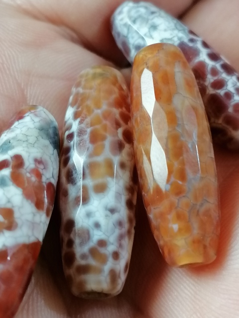 古玩雜項多棱瑪瑙珠拍賣，當前價格158元
