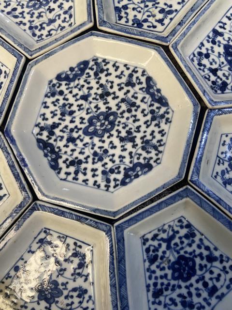 古玩陶瓷清中早期青花九攢盤拍賣，當(dāng)前價(jià)格12000元