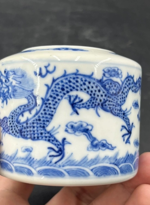 古玩陶瓷清光緒 青花龍紋溫酒器拍賣(mài)，當(dāng)前價(jià)格4500元