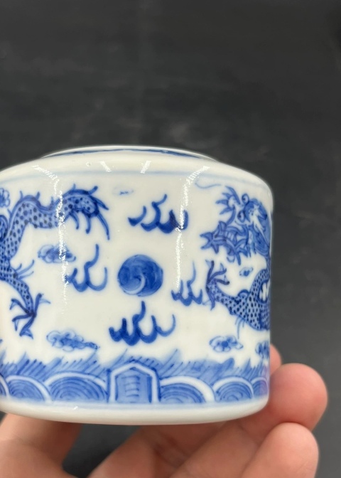 古玩陶瓷清光緒 青花龍紋溫酒器拍賣(mài)，當(dāng)前價(jià)格4500元