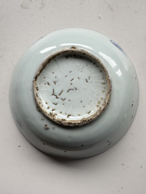 古玩陶瓷明天啟.青花滿池矯紋淺碗一對拍賣,當前價格4600元