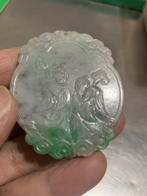 古玩玉器天然翡翠雕“福壽牌”拍賣,當(dāng)前價(jià)格1588元