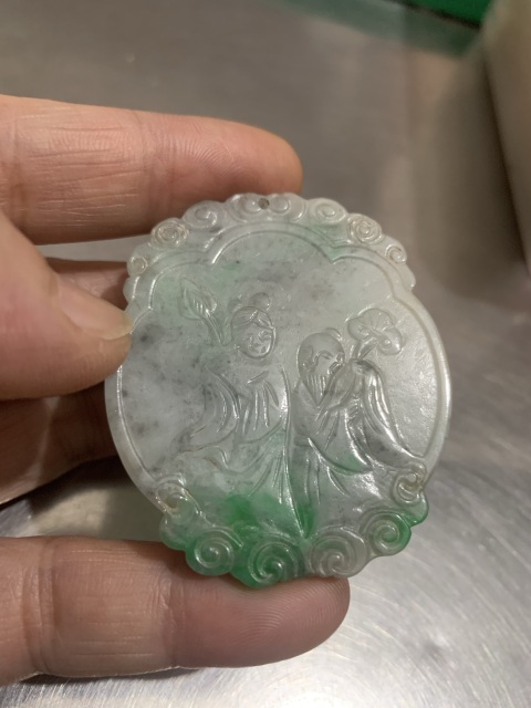 古玩玉器天然翡翠雕“福壽牌”拍賣,當(dāng)前價(jià)格1588元