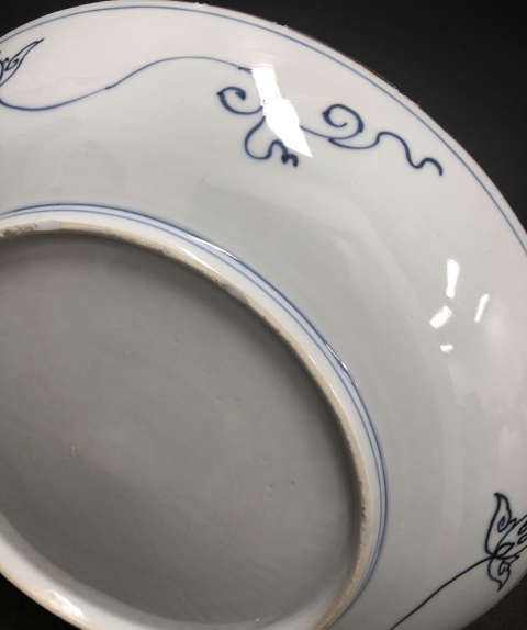 古玩陶瓷康熙青花五彩花卉紋盤 帶保真拍賣，當前價格3800元