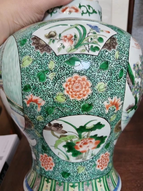 古玩陶瓷五彩人物故事紋將軍罐拍賣,當前價格26000元