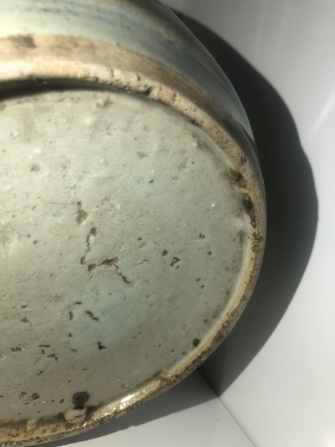 古玩陶瓷清雍乾青花山水人物紋蓋罐拍賣，當前價格380元