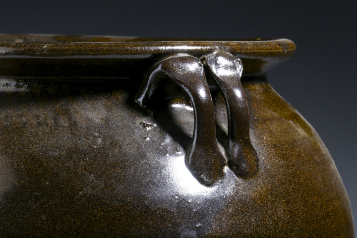 古玩陶瓷清早期?醬釉四系罐拍賣，當(dāng)前價(jià)格3300元