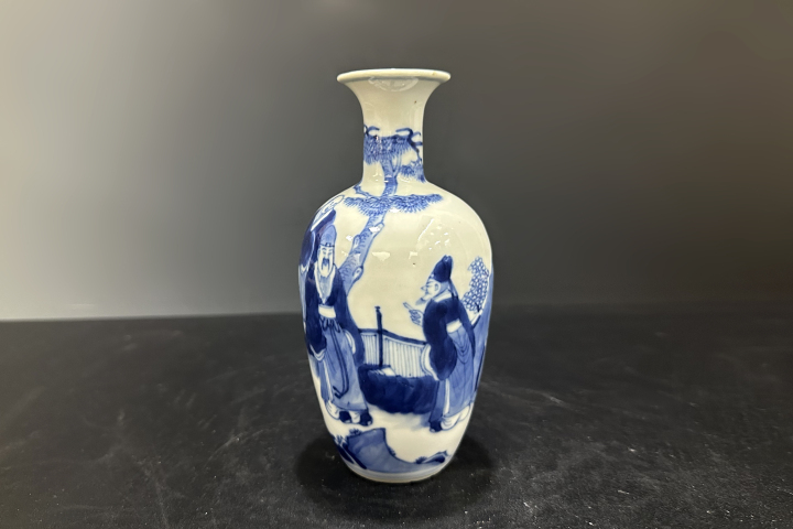 古玩陶瓷光緒青花虎溪三笑紋萊菔賞瓶拍賣,當(dāng)前價格4588元