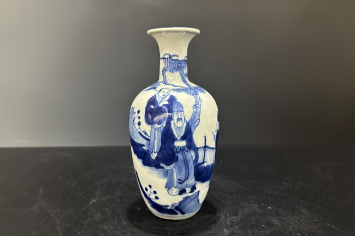 古玩陶瓷光緒青花虎溪三笑紋萊菔賞瓶拍賣,當(dāng)前價格4588元