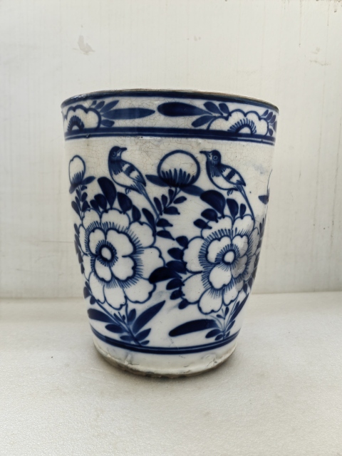 古玩陶瓷青花花鳥紋畫缸拍賣,當(dāng)前價格1500元