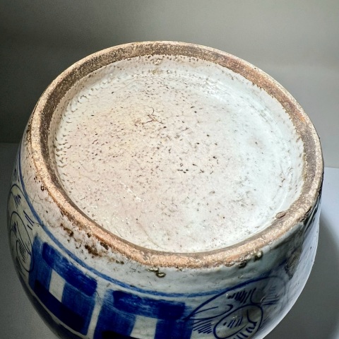 古玩陶瓷【實物保真】 清晚. 青花纏枝花卉囍字罐拍賣,當前價格598元