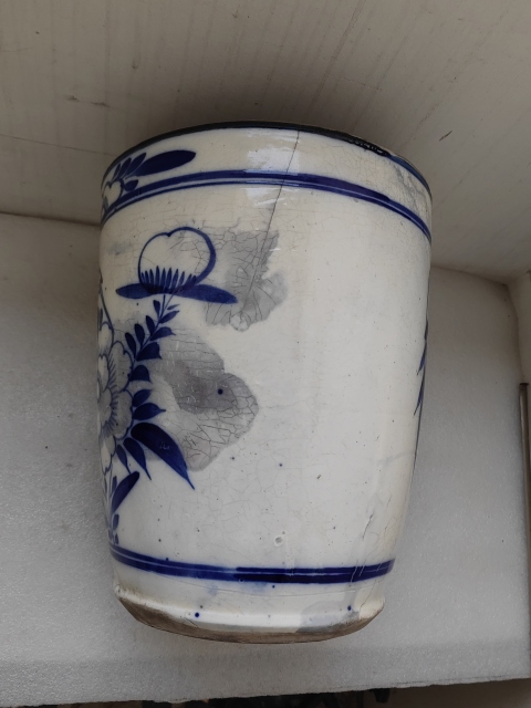 古玩陶瓷青花花鳥紋畫缸拍賣,當(dāng)前價格1500元