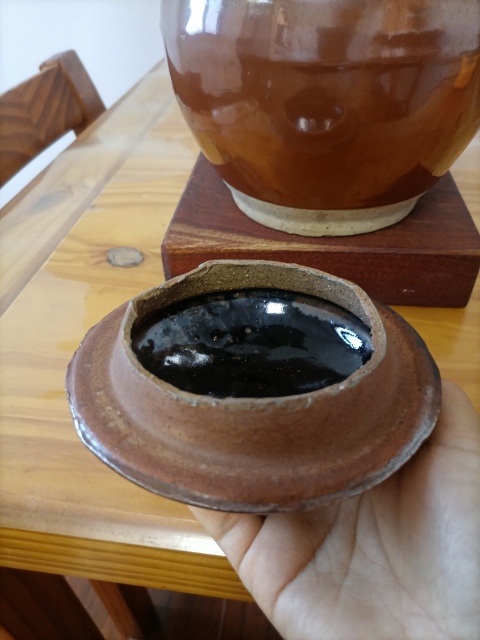 古玩陶瓷明末.紫金釉蓋罐660拍賣，當前價格660元