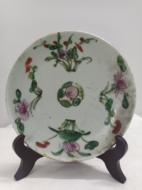 古玩陶瓷四季花卉紋粉彩盤拍賣，當前價格160元