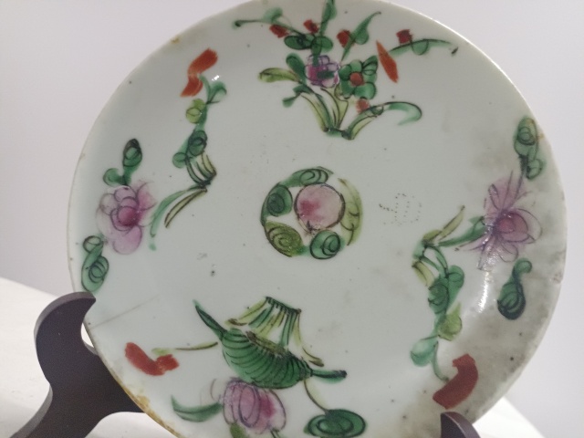 古玩陶瓷四季花卉紋粉彩盤拍賣，當前價格160元