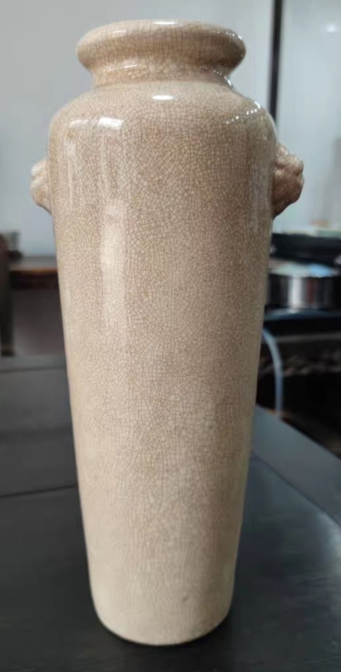 古玩陶瓷精美雙鋪首哥窯瓶拍賣,當前價格6300元
