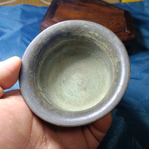 古玩銅器明代回紋供碗拍賣，當(dāng)前價(jià)格3988元