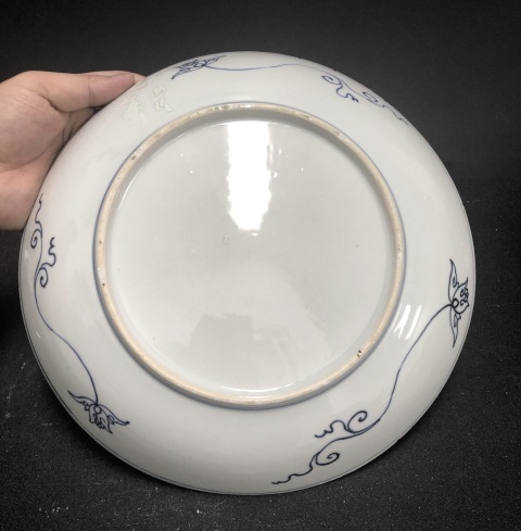 古玩陶瓷康熙青花五彩花卉紋盤 帶保真拍賣，當前價格3800元