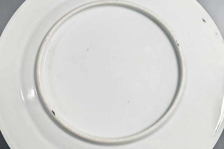 古玩陶瓷民國·墨地百花不落地紋折沿盤拍賣，當前價格1880元