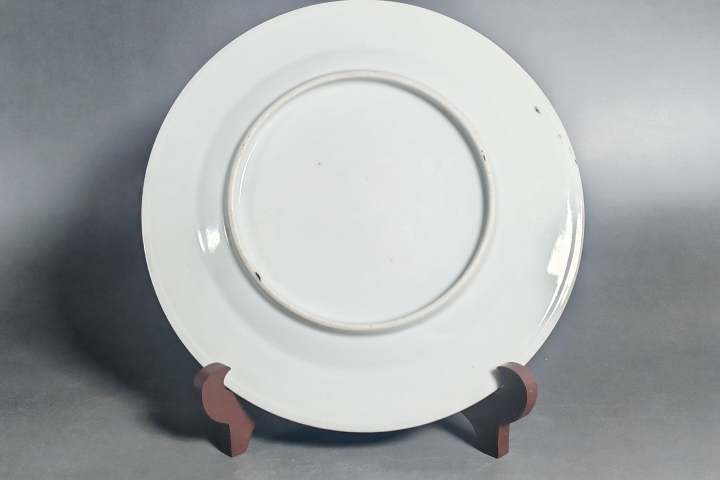 古玩陶瓷民國·墨地百花不落地紋折沿盤拍賣，當前價格1880元