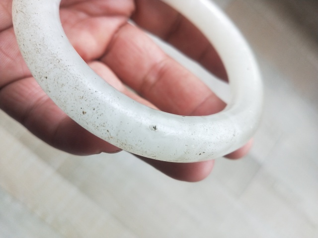 古玩玉器清 白玉鐲子拍賣，當前價格299元