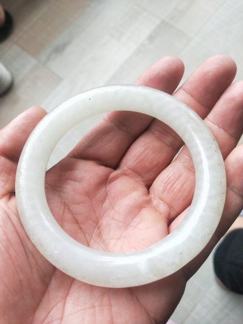 古玩玉器清 白玉鐲子拍賣，當前價格299元