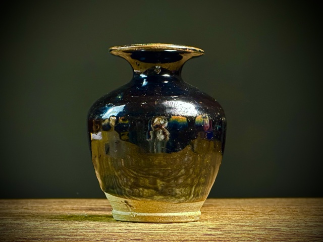 古玩陶瓷明代?窯變釉把手壺拍賣,當前價格1900元