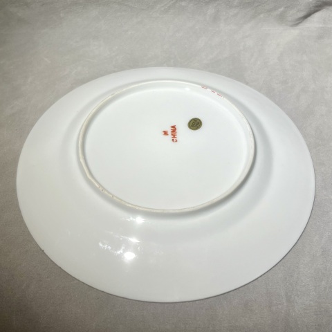 古玩陶瓷清末民國 全品 廣彩二龍戲珠折沿盤拍賣，當前價格660元