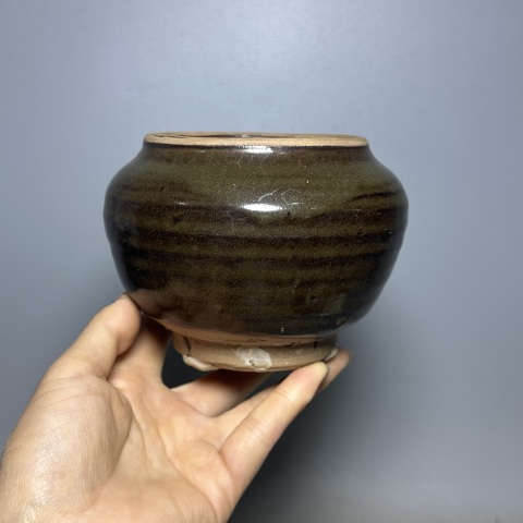 古玩陶瓷金元時期·茶葉末釉茶葉罐拍賣,當前價格788元