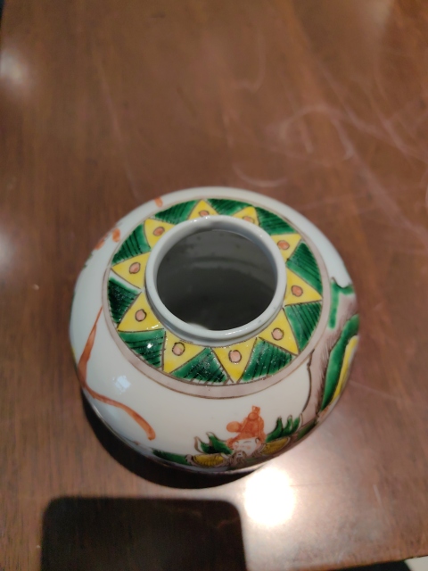 古玩陶瓷趙云單槍救主故事紋五彩罐拍賣，當前價格666元