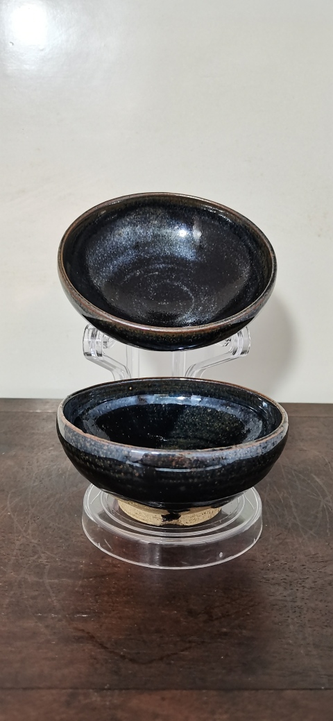 古玩陶瓷磁州窯窯變黑釉茶盞拍賣,當(dāng)前價(jià)格2300元