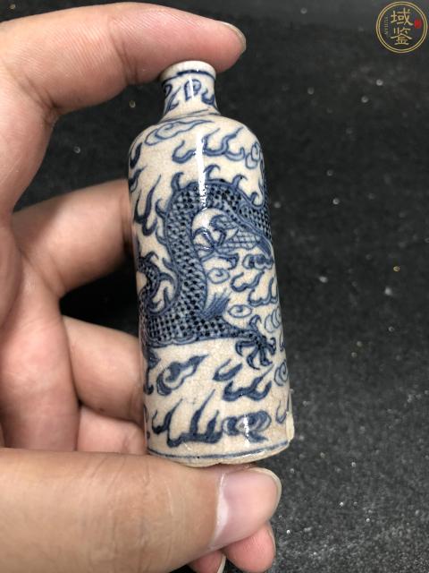 古玩陶瓷道光喂瓷官窯款青花五爪龍鼻煙壺拍賣,當前價格4980元