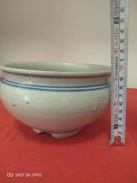 古玩陶瓷青花花卉紋香爐拍賣，當(dāng)前價格1265元