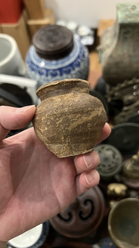 古玩陶瓷宋元褐釉罐拍賣(mài),當(dāng)前價(jià)格199元