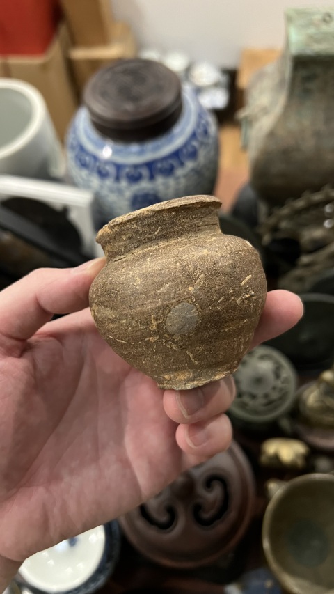 古玩陶瓷宋元褐釉罐拍賣(mài),當(dāng)前價(jià)格199元