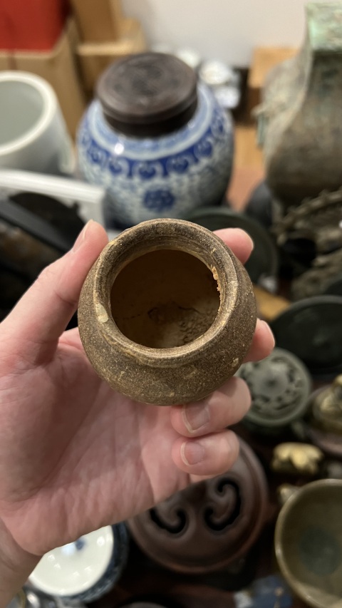 古玩陶瓷宋元褐釉罐拍賣(mài),當(dāng)前價(jià)格199元