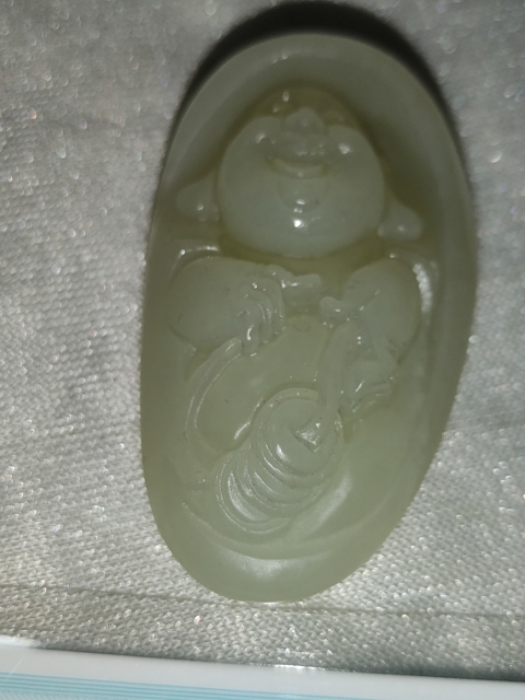 古玩玉器白玉佛牌拍賣，當前價格488元