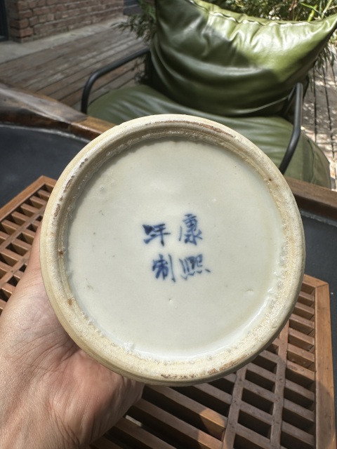 古玩陶瓷清晚細路花鳥紋青花大雞腿瓶拍賣,當前價格4555元