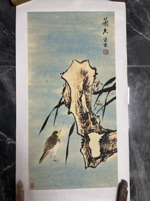 古玩字畫王宗林《花鳥》拍賣,當前價格455元
