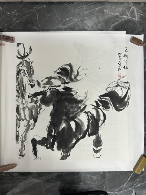 古玩字畫范智新《天嬌伴侶》拍賣,當前價格355元