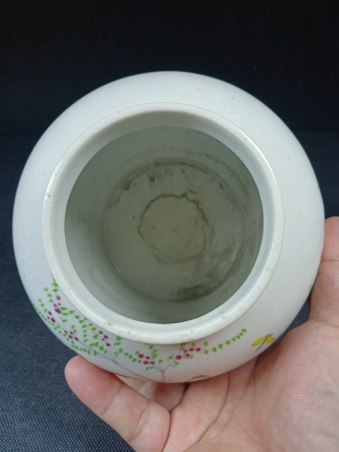 古玩陶瓷民國時(shí)期粉彩桃花美女人物仕女圖將軍罐，高14cm拍賣，當(dāng)前價(jià)格1000元