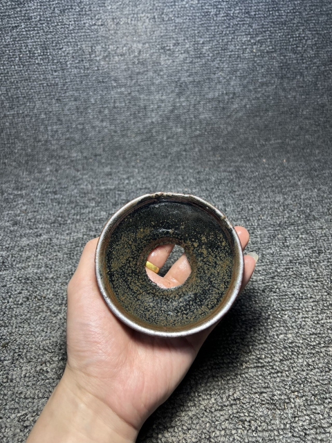 古玩陶瓷館藏級精品南宋建窯油滴盞茶漏拍賣，當前價格198元