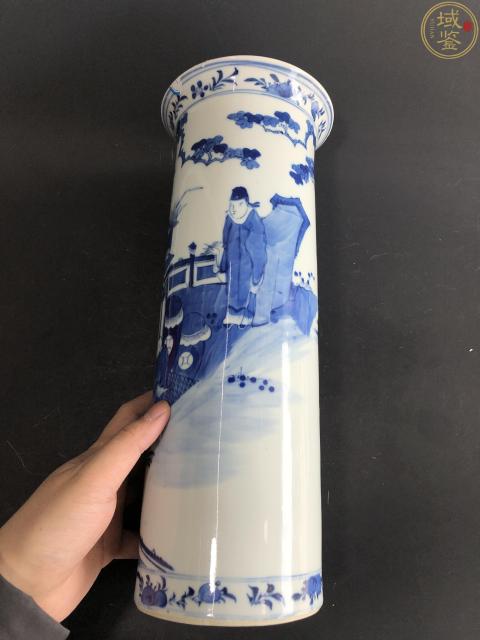 古玩陶瓷超細路頂級青花人物故事紋箭筒拍賣,當前價格9800元