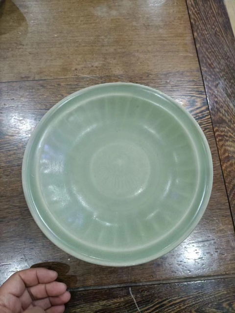 古玩陶瓷龍泉窯青釉盤拍賣，當前價格12600元