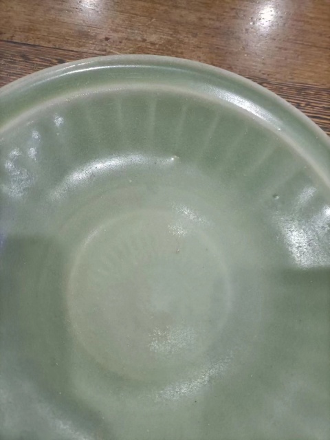 古玩陶瓷龍泉窯青釉盤拍賣，當前價格12600元