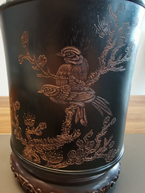 古玩雜項(xiàng)紫檀花鳥(niǎo)詩(shī)文筆海拍賣(mài),當(dāng)前價(jià)格980元