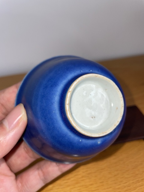 古玩陶瓷清早期霽藍釉茶杯拍賣,當前價格3299元