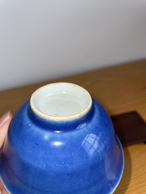 古玩陶瓷清早期霽藍釉茶杯拍賣,當前價格3299元
