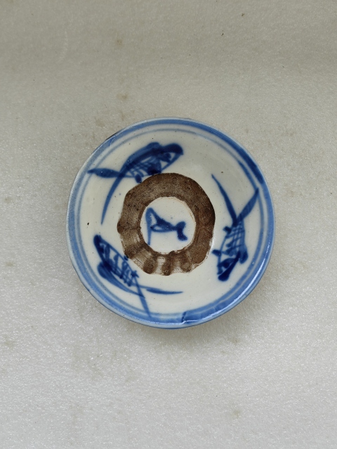 古玩陶瓷青花年年有余紋茶碗拍賣，當(dāng)前價(jià)格398元